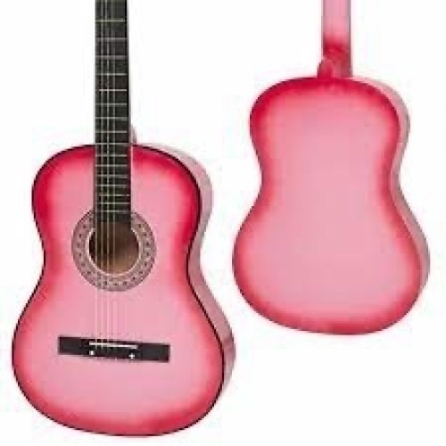 Beginner Acoustic Guitar Set w/ Case, Strap, Digital Tuner, Strings - 38in - Lot 1368