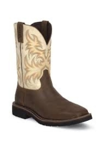 Justin Copper Kettle Cowhide and Titanium White Boots (Size: 11) - Lot 208