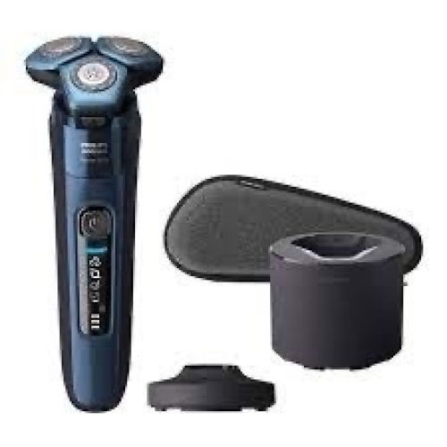 Philips Norelco Shaver 7700, Rechargeable Wet & Dry Electric Shaver with SenseIQ Technology, Quick Clean Pod, Charging Stand and Pop-up Trimmer, S7782/85 - Lot 213