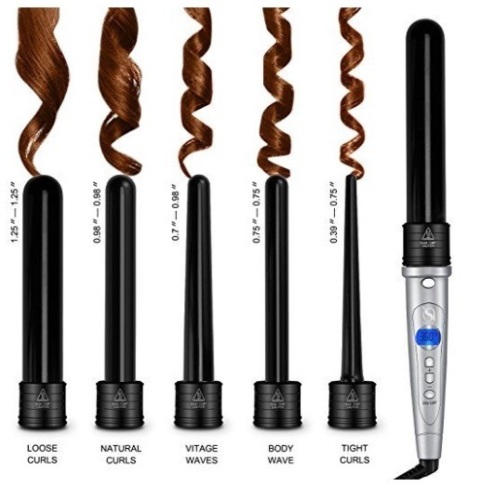 Natalie Styx 5 in 1 Curling Wand, Powers Up, E-Commerce Return - Lot 122