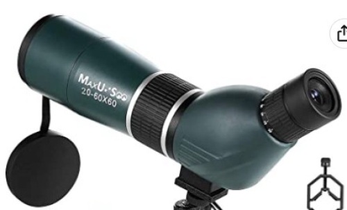MaxUSee 20-60x60 Zoom Spotting Scope, Untested, E-Commerce Return - Lot 163