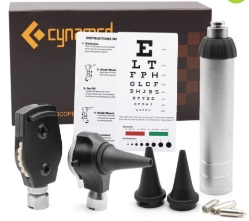 Cynamed 2-in-1 Otoscope/Ophthalmoscope Set, Powers Up, Appears New - Lot 187