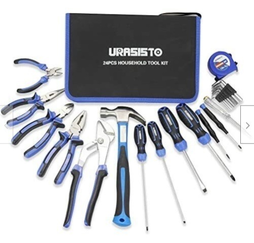 URASISTO 24-Piece Household Tool Kit, E-Commerce Return - Lot 293