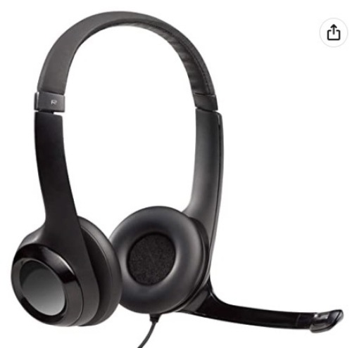 Logitech H390 Wired Headset, Untested, Appears New - Lot 403