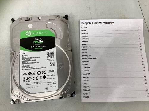 Seagate Barracuda 2TB Hard Drive, Appears New - Lot 428
