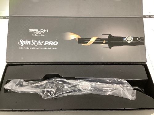 SALON TECH SpinStyle Pro Auto Curler, Powers Up, Doesn't Power Off, E-Commerce Return - Lot 269