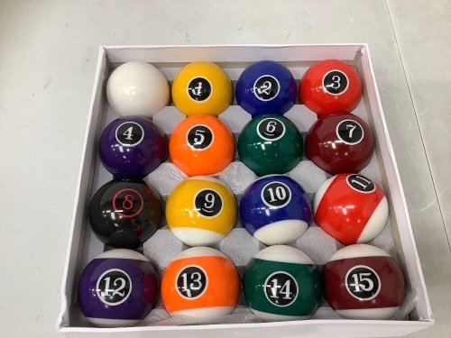 Collapsar Pool Ball Set, Appears New - Lot 374