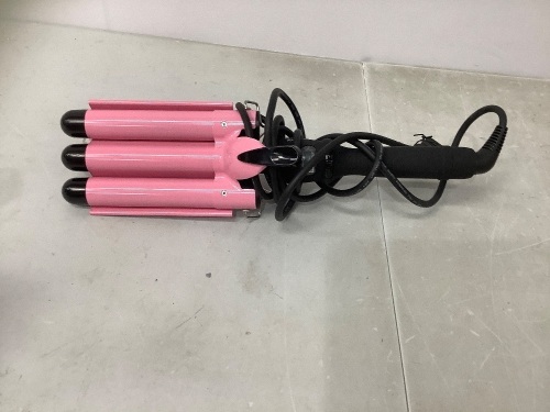 3 Barrel Waver Iron, Powers Up, E-Commerce Return - Lot 410