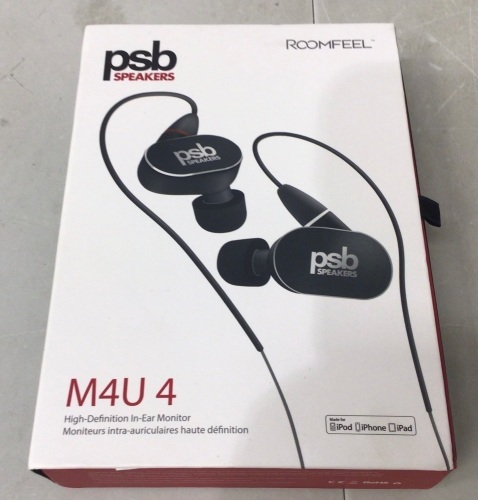 RoomFeel PSB High Def In Ear Monitor, Powers Up, E-Commerce Return - Lot 654