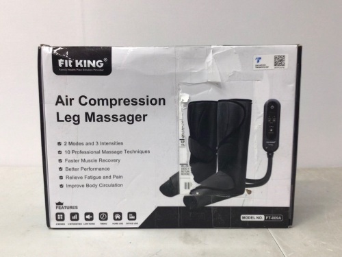 FitKing Air Compression Leg Massager, Untested, Appears New - Lot 525