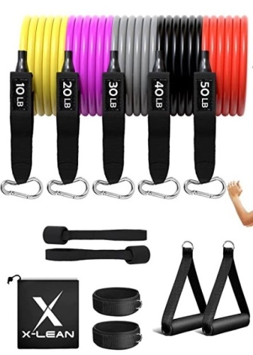 X-LEAN Ultra Durable Resistance Bands Set, Appears New - Lot 583