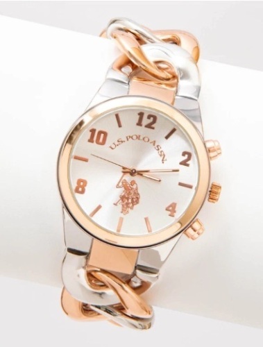 US Polo Association Womens 2 Tone Chain Watch, Appears new - Lot 8