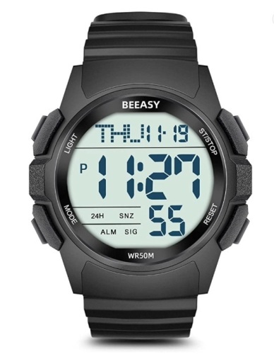 Beeasy Mens Digital Sports Watch, Powers Up, Appears new - Lot 251