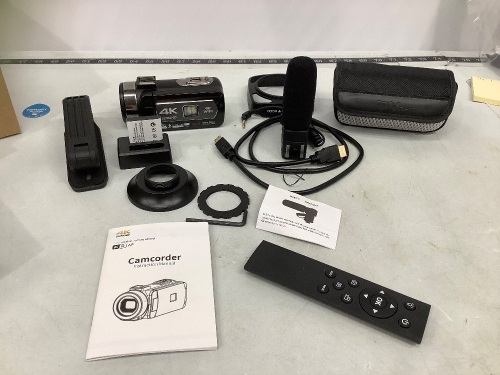4K Digital Camcorder, Powers Up, Appears New - Lot 261