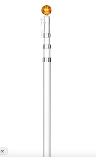 Telescopic Aluminum Flagpole with American Flag and Gold Ball,NEW - Lot 142