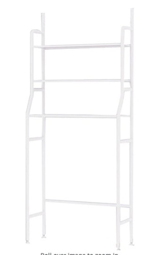 Metal 3-Shelf Toilet Storage Rack Bathroom Corner Freestanding Storage Over Toilet Shelf Paper Holder Organizer Towels Plants Books (White),APPEARS NEW - Lot 145