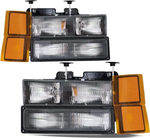 JSBOYAT Headlight Assembly Replacement for 94-98 Chevy C/K C10 1500 2500 3500 Tahoe Suburban Silverado Headlights & Corner & Bumper Lights  - Lot 362