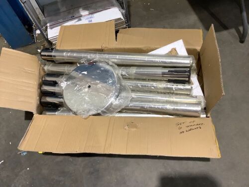 Set of 6 Stanchions - No Weights  - Lot 458
