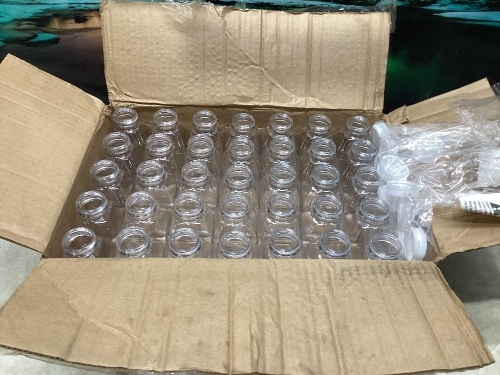 Lot of (35) Plastic Reusable Bottles with Caps - Lot 765