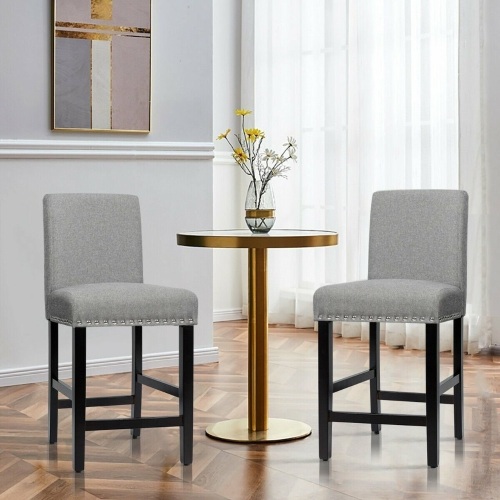 25'' Kitchen Chairs W/ Rubber Wood Legs-Gray HW64223GR  - Lot 890