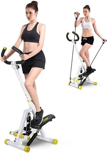 Doufit ST-01 Foldable Stair Step Machine with Resistance Bands and Handle Bar, 220 Lbs Capacity  - Lot 1172