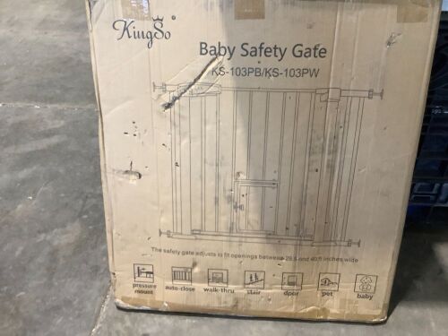KingSo 29.5"-40.5" Extra Wide Baby Gate - Lot 509