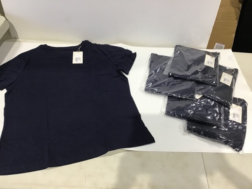 Lot of (6) Size L, Women's Short Sleeve Casual T-Shirt - Lot 624