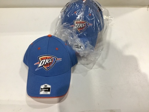 Lot of (6) adjustable Oklahoma City Thunder Hats - Lot 655