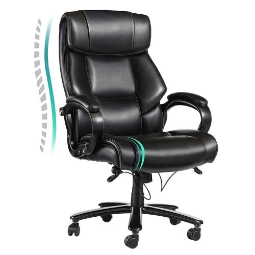 VANSPACE Big and Tall Executive Office Chair with Thick Padded Armrest & Headrest 400 lbs - Lot 82