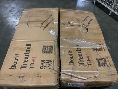 Lot of (2) Doufit TD-01 2 in 1 Under Desk Treadmill for Small Spaces - Uninspected - Lot 521