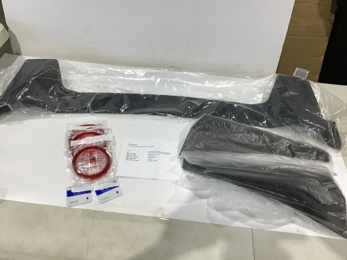 Honda Civic 10th 2016 ABS R Style Rear Roof Cover Spoiler Wing Black - Lot 653