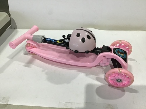 3 Wheel Pop Up Pink Scooter  - Lot 611