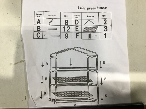 3-Tier Greenhouse, Unknown if Complete - Lot 571