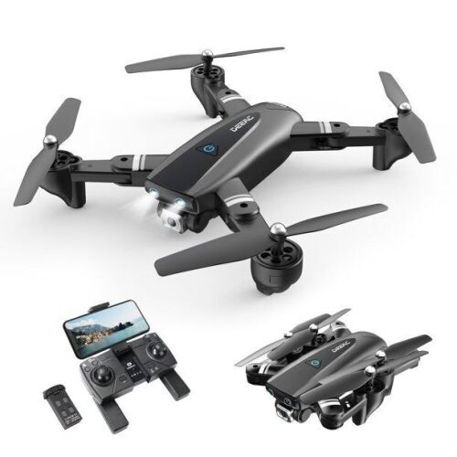 DEERC Foldable GPS Drone with 1080P Camera Quadcopter Drone for Biginners and Adults Follow Me Auto Return to Home Gesture Photos Video - Lot 262