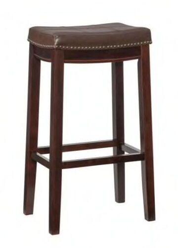 Linon Claridge 32" Dark Brown Cushioned Bar Stool  - Lot 876