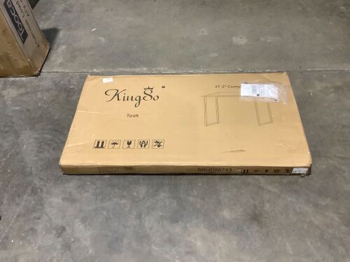 KingSo 47.2" Teak Computer Desk  - Lot 899