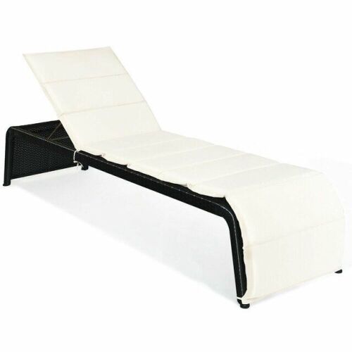 5-Position Outdoor Adjustable Rattan Recliner Chair - Lot 811