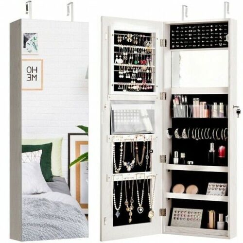 Lockable Storage Jewelry Cabinet With Frameless Mirror - Lot 821