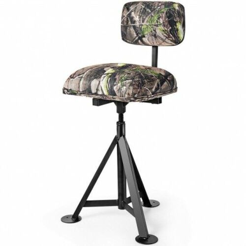 Swivel Hunting Chair Tripod Blind Stool With Detachable Backrest  - Lot 841