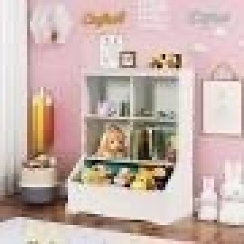  Children's Multi-Functional Bookcase Toy Storage Bin Floor Cabinet - Lot 233