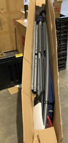 Solar LED Offset Hanging Patio Umbrella w/ Crank Tilt Adjustment - 10ft - Lot 1030