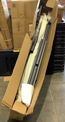 Solar LED Offset Hanging Patio Umbrella w/ Crank Tilt Adjustment - 10ft - Lot 1040