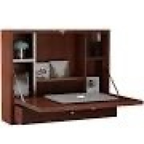 Wall Mounted Folding Laptop Desk Hideaway Storage with Drawer - Lot 242