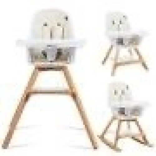 3-in-1 Convertible Wooden Baby High Chair - Lot 932
