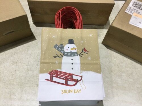Lot of (3) Cases of Snow Day Holiday Gift Bags, 24 ct  - Lot 1074