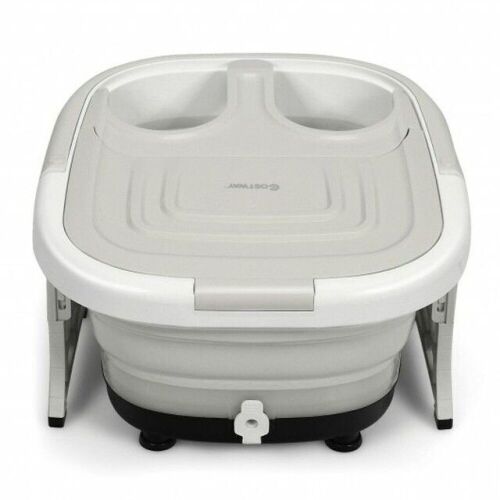 Foldable Foot Spa Bath Motorized Massager With Bubble Red Light Timer Heat - Lot 497