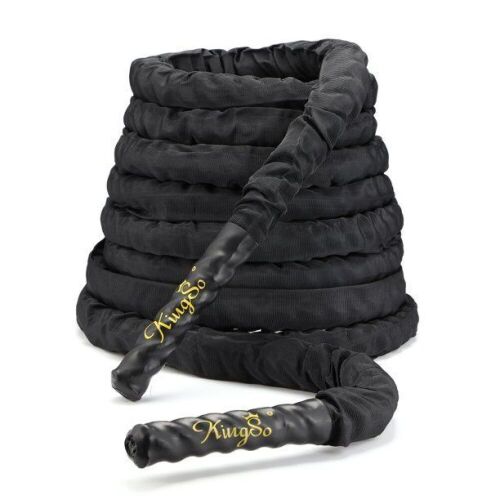 KingSo 1.5" Heavy Exercise Training Rope 30ft Length with Protective Sleeve - Lot 473