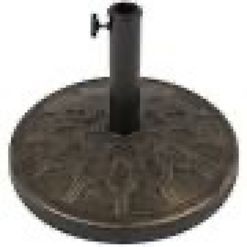 8in Round Heavy-Duty Steel Patio Umbrella Base Stand w/ Rust-Resistant Finish - Lot 526