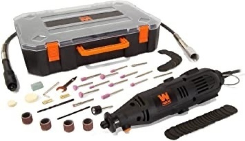 WEN 23103 1-Amp Variable Speed Rotary Tool with 100+ Accessories, Carrying Case and Flex Shaft   - Lot 656
