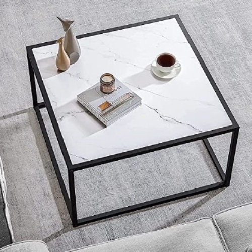 SAYGOER Marble Coffee Table Small Square Coffee Tables, Appears New - Lot 148